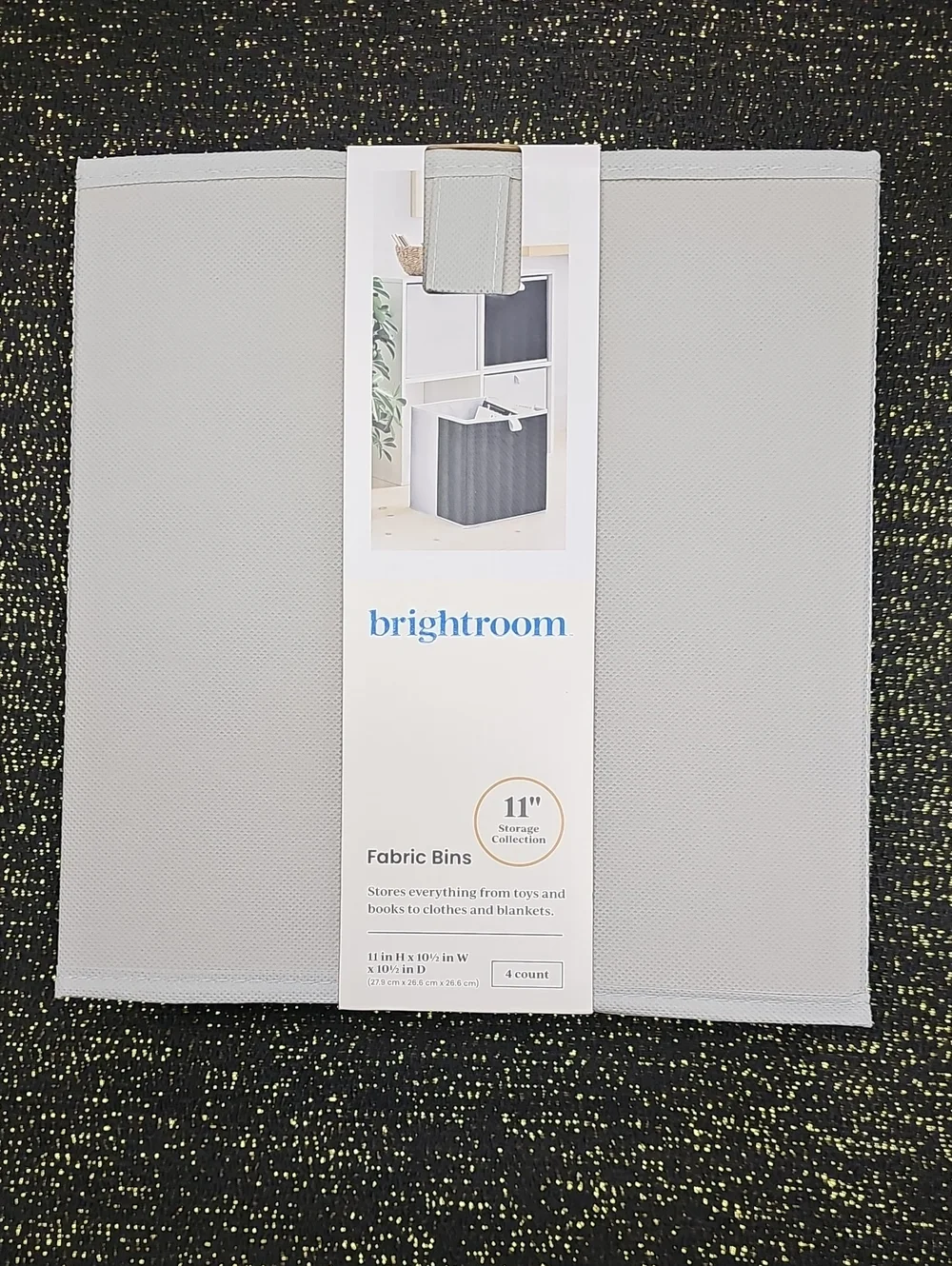 Light Gray Fabric Storage Bin - 11